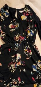 Dress with built in shorts and lace long sleeves size small brand xhilaration